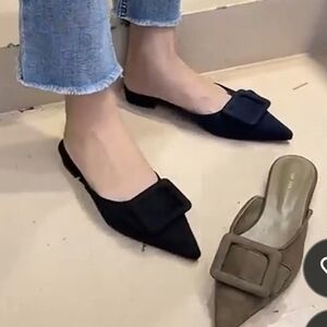 Elegant Black and Brown Women's Flats